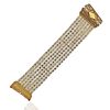18k Gold Filigree Star Multi Row Bracelet