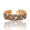 Roberto Coin Fantasia 18k Gold Smokey Quartz Diamond Bracelet