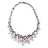 Stefan Hefner 18k Black White Gold Diamond Ruby Necklace