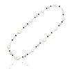 18K White Gold Baroque Pearl Onyx Necklace