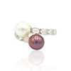 18K White Gold Pearl & Chalcedony Ring