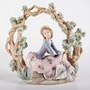 Girl Sitting Under Trellis 1005298 - Lladro Porcelain Figurine