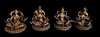 A set of Four Gilt Alloy Figures of Jambhala