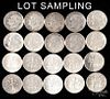 Four hundred assorted silver dimes, loose, average circulated.