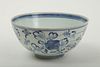Chinese Blue and White Porcelain Footed Bowl