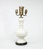 Chinese Sung-Style White-Glazed and Incised Pottery Vase, Mounted as Lamp