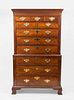 George III Style Mahogany Chest-on-Chest, 20th Century