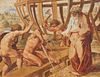 Old Master Watercolor, Noah's Ark