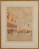 Attributed to Andrea Biondetti (1851-1946): View of The Doge's Palace and Piazza San Marco
