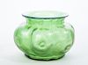 Loetz Type Green Iridescent Glass Hexafoil Vase