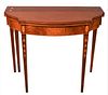 Fineberg Custom Mahogany Federal Style Games Table, with drawer, height 29 inches, top 18" x 36"