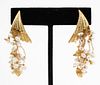 Lora 18K Gold Freshwater Pearl Tassel Earrings