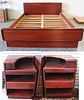 Brouer Rosewood Bed Frame & Nightstands