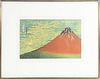 20th C Print, After Hokusai's 'Red Fuji'