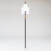 Modern Brass and Black Painted Metal Floor Lamp with Marble Base, Possibly Italian
