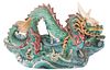 Monumental Chinese Tang Style Dragon Roof Tile