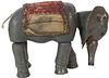 Antique Schoenhut Wood Carved Jointed Elephant Toy