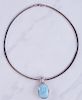 Turquoise Jasper Sterling Silver Necklace