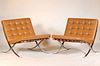 Two Mies van der Rohe for Knoll Barcelona Chairs