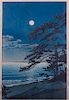 20th C Japanese Woodblock Print in Colors