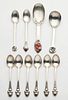 Grp: 10 Evald Nielsen Sterling Silver Spoons