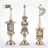 Grp: 3 Sterling Silver Judaic Spice Towers