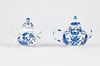 Grp: 2 Kangxi Chinese Export Porcelain Teapots Blue & White
