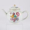 Chinese Export Famille Rose Teapot w/ Flower Decoration