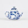 18th c. Chinese Porcelain B&W Crackle Teapot