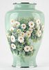 Japanese Showa Period Cloisonne Vase w/ Daisies