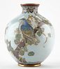 Small Japanese Cloisonne Vase w/ Birds