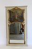 19 Century French Paint And Gilt Decorated Trumeau