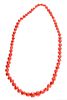 Coral Branch Necklace, large, graduating stones