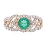 Precious Emerald VS Diamond & 14k Yellow Gold Ring