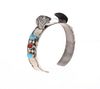 Navajo Sterling Turquoise & Coral Watch Cuff