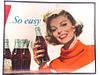 1954 Vintage Scarce Coke Cardboard Sign