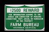Farm Bureau Information Reward Metal Sign