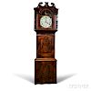 W. Flather Mahogany Veneer Thirty-hour Long Case Clock