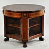 Regency-style Inlaid Mahogany Drum Table