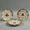 Four Dresden Porcelain Plates with Courting Scenes