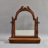 Carved Fruitwood Shaving Mirror