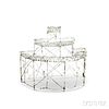 Wirework White-painted Three-tier Plant Stand