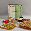 Boxed Whitney Reed Chair Co. Cut Out ABC Blocks and a Group of Card and Board Games