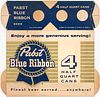 1953 Pabst Blue Ribbon Beer (4 16oz cans) Milwaukee, Wisconsin