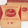 1958 Pearl Beer Six Pack Bottle Carrier San Antonio, Texas