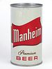 1969 Manheim Premium Beer 12oz 94-27 Reading, Pennsylvania
