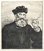 Édouard Manet, Fr. 1832-1883, Le Fuemer (The Smoker), Etching, framed under glass