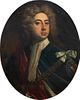 17th/18th Century School of Godfrey Kneller,  , Portrait of a Nobleman Wearing the Order of the Garter and Great George, Oil on canvas, framed