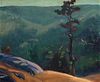 Attr. to Charles Herbert Woodbury, Am. 1864-1940, View From the Top, Oil on canvas, framed
