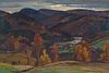 William Lester Stevens, Am. 1888-1969, Vermont Hills, Oil on canvas, framed